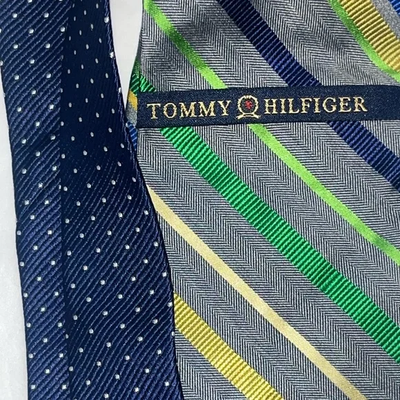 Tommy Hilfiger Tie Bundle: 2 Silk 1 Cotton MSRP $120
